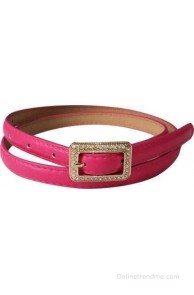 Verceys Girls, Women Casual Pink Artificial Leather Belt(DarkPink7)